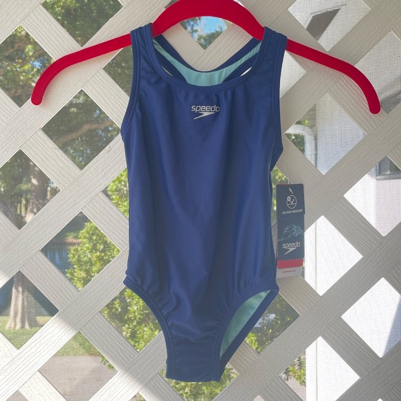 Speedo Girl's Closed Racerback Swimsuit - Picture 2 of 10